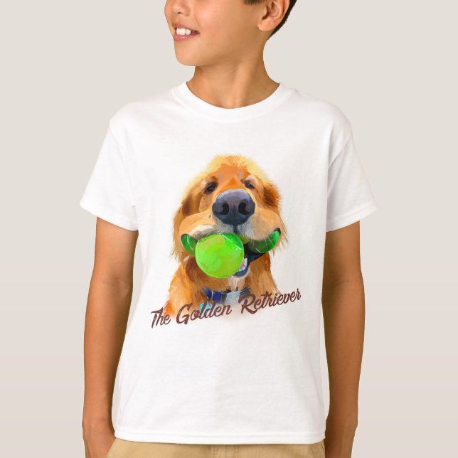 T-shirt de l'enfant Golden Retriever (Devant)
