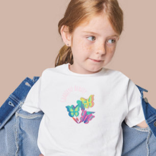 T-shirt de l'enfant papillon doux et dégradé