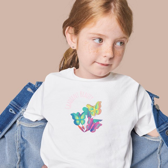 T-shirt de l'enfant papillon doux et dégradé (Créateur téléchargé)