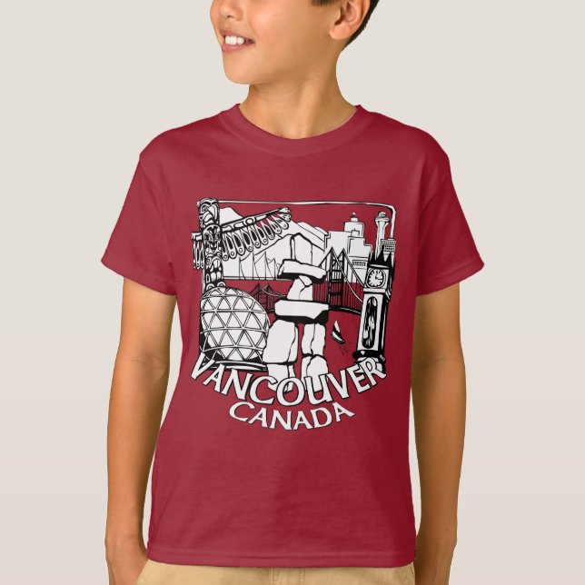 T-shirt de l'enfant Souvenir de Vancouver Landmark (Devant)