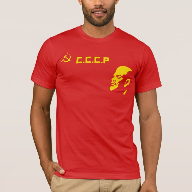 T-shirt de Lénine de marteau et de faucille de (Devant)