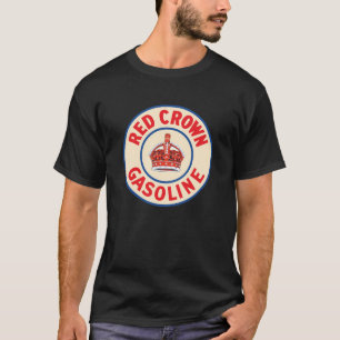 T-shirt de l'enseigne à essence de la Couronne rou