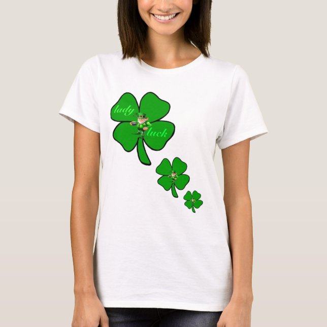 T-shirt de leprecon de trèfle de feuille de la (Devant)