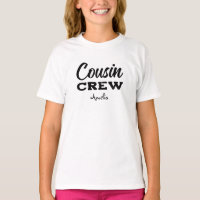 T-shirt de l'équipage personnalisé Cousin