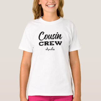 T-shirt de l'équipage personnalisé Cousin