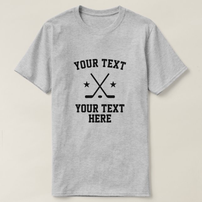 T-shirt de l'équipe de hockey sur glace pour joueu (Design devant)