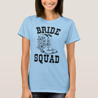 T-shirt de l'équipe de mariées de Bottes florales