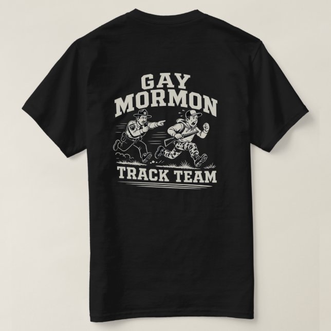 T-shirt de l'équipe de piste Gay Mormon (Design dos)