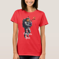 T-Shirt de l'Espace Joueur de Cornemuse Astronaute