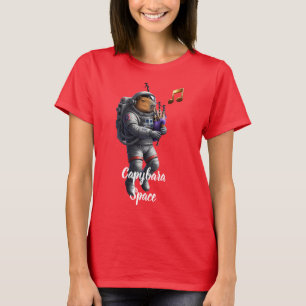 T-Shirt de l'Espace Joueur de Cornemuse Astronaute