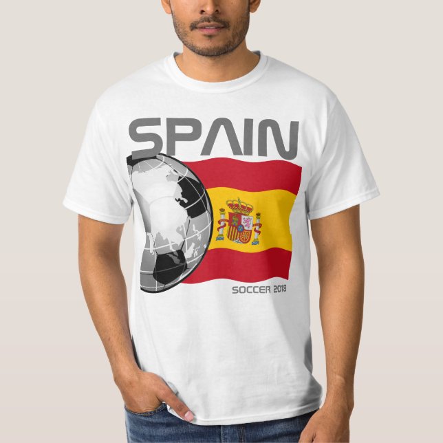 T-shirt de l'Espagne du football (Devant)