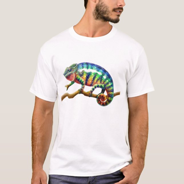 T-shirt de lézard de caméléon de panthère (Devant)
