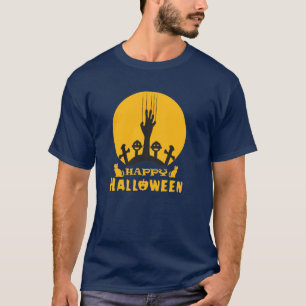 T-shirt de l'Halloween à la main de squelette