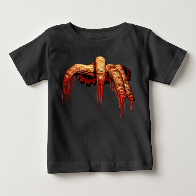 T-shirt de l'Halloween Gory Zombie Baby Shirts (Devant)
