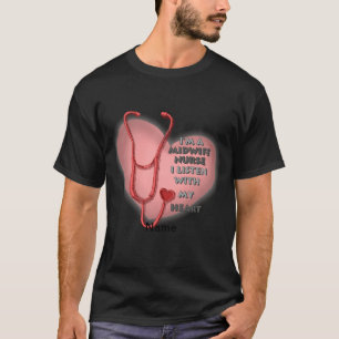 T-shirt de l'infirmière de sage-femme Red Heart