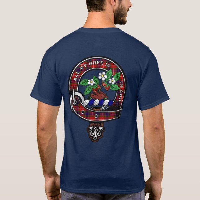 T-shirt de l'insigne de clan de Fraser Tartan (Dos)