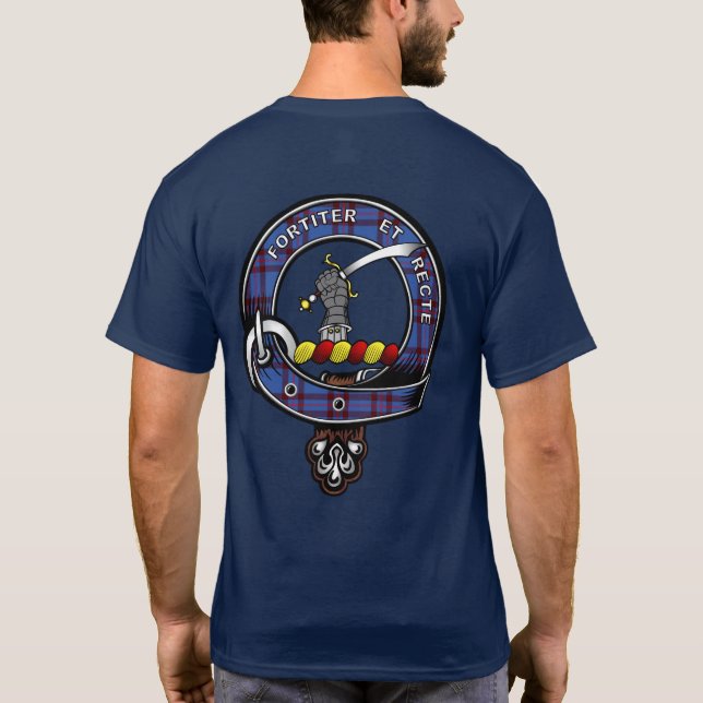 T-shirt de l'insigne de clan Elliot Tartan (Dos)