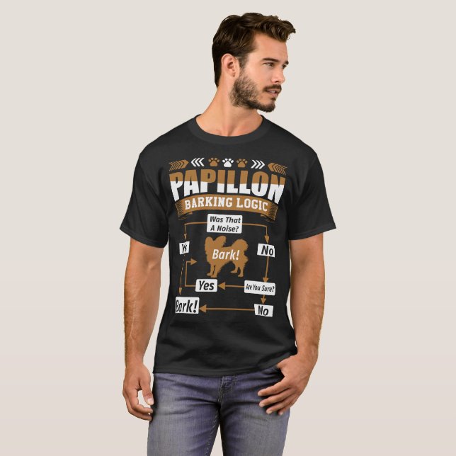 T-shirt de logique d'écorcement de chien de (Devant entier)