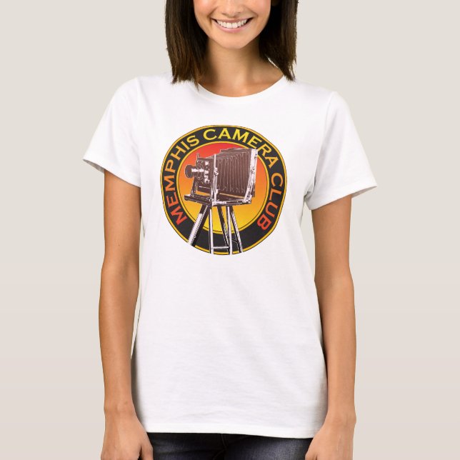 T-shirt de logo d'appareil-photo de vue des femmes (Devant)