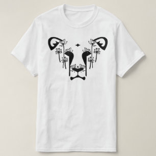 T-shirt de logo de lion de Dandi grand (blanc)