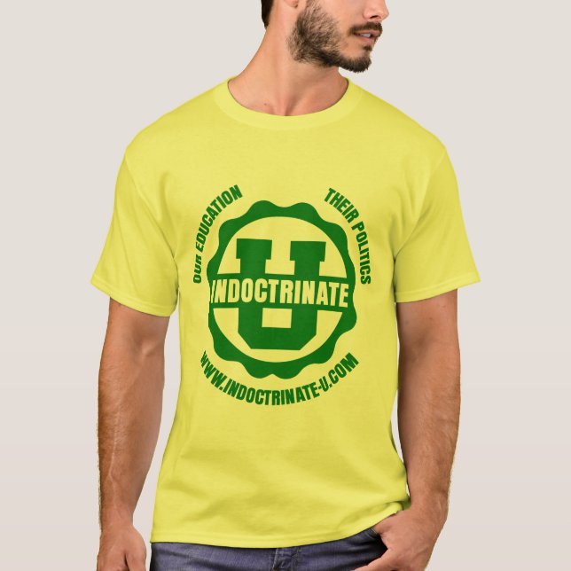 T-shirt de logo de rayonnement du jaune (Devant)