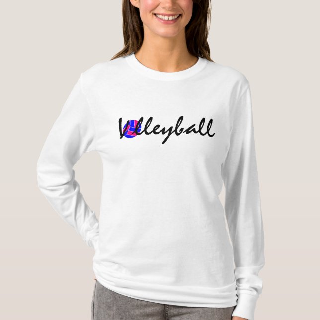T-shirt de logo de volleyball [PERSONNALISER IL !] (Devant)