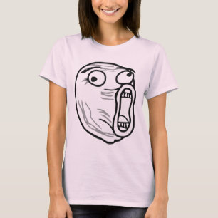 T-shirt De LOL de rire visage bruyant Meme de rage