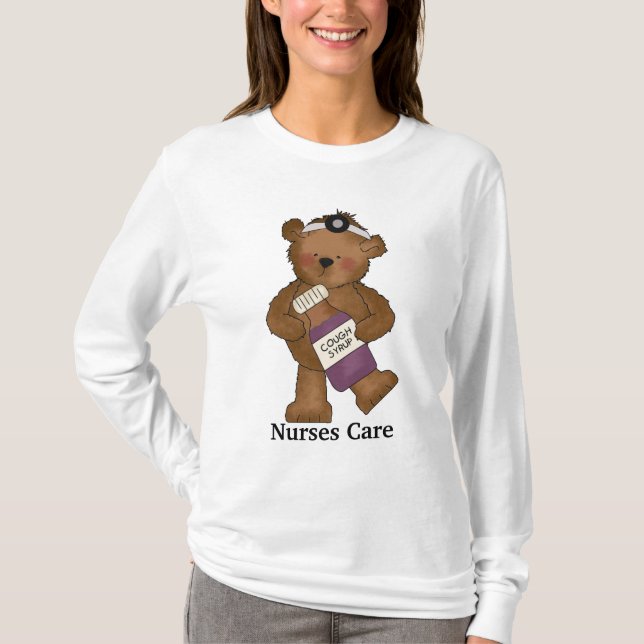 T-shirt de l'ours de soins infirmiers (Devant)