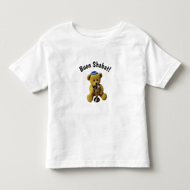 T-shirt de l'ours en peluche Ladino Shabbat (Devant)