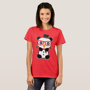 T-shirt de l'ours Panda Snowman