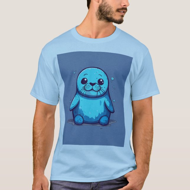 T-shirt de loutre de rivière joueuse (Devant)