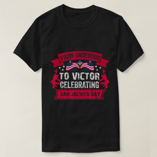 T-shirt De l'outsider au vainqueur Célébrant San Jacinto D (Design devant)