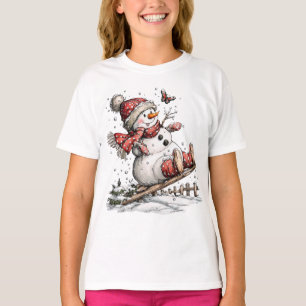 T-Shirt de Luge Dans La Neige