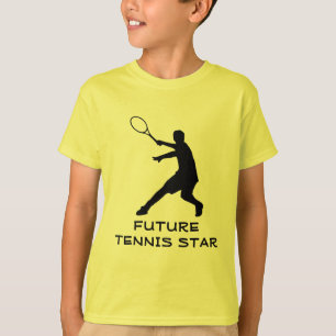 T-shirt de l'usage   de tennis d'enfants avec la