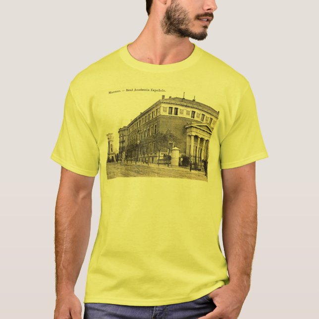 T-shirt de Madrid Espagne d'académie de langue (Devant)