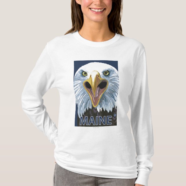 T-shirt De MaineEagle fin (Devant)