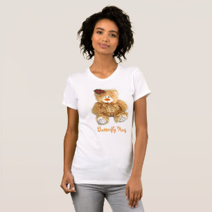 T-shirt de maman avec Teddy Bear et Butterfly HUG