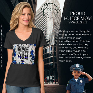 T-shirt de maman de policier fière