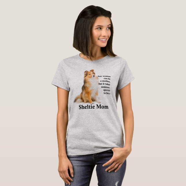 T-shirt de maman de Sheltie (Devant entier)