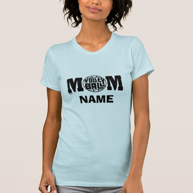 T-SHIRT DE MAMAN DE VOLLEYBALL (COUTUME) (Devant)