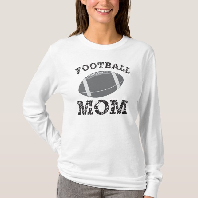 T-shirt de maman du football, longues douilles (Devant)