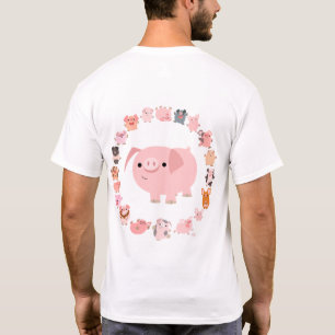 T-shirt de mandala de porc (conception sur le dos)