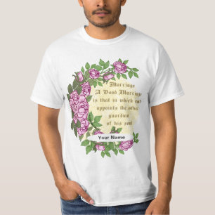 T-shirt de mariage avec un verset de mariage