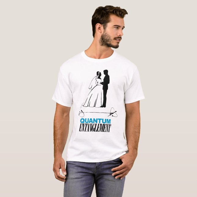 T-shirt de mariage d'enchevêtrement de Quantum (Devant entier)