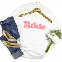T-shirt de mariée de bachelorette de réto Script