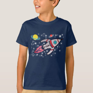 T-shirt de marine de garçons de l'espace de Rocke