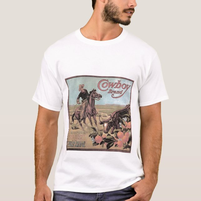 T-shirt de marque de cowboy (Devant)