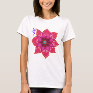T-Shirt de maternité Fée Mandala Fleur, Blanc