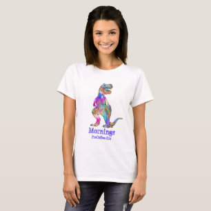 T-shirt De matins art drôle de dinosaure de l'ère T Rex 