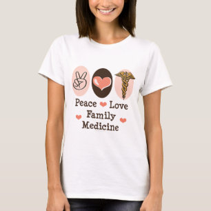 T-shirt de médecine de la famille d'amour de paix
